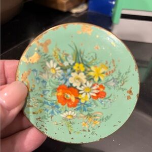 Floral Decorative compact mirror vintage